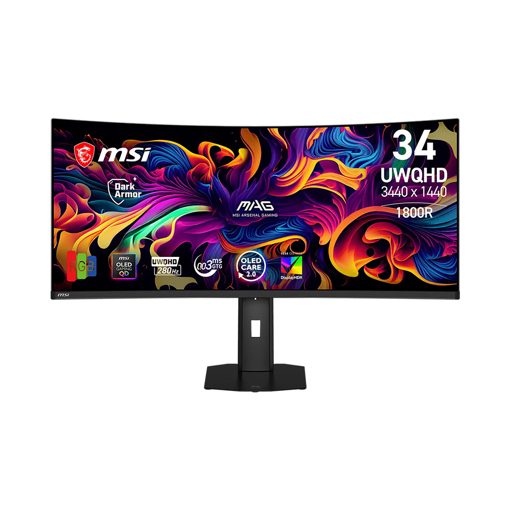 Màn hình cong 2K MSI MAG 341CQP QD-OLED X28 34 Inch UWQHD 280Hz HDR