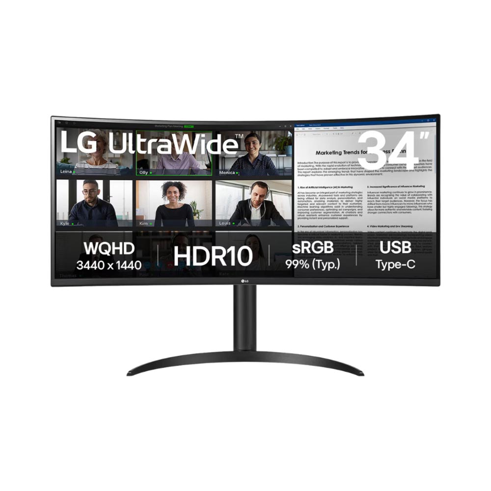 Màn hình cong LG UltraWide 34 Inch 2K VA 100Hz 34WR55QK-B.ATV