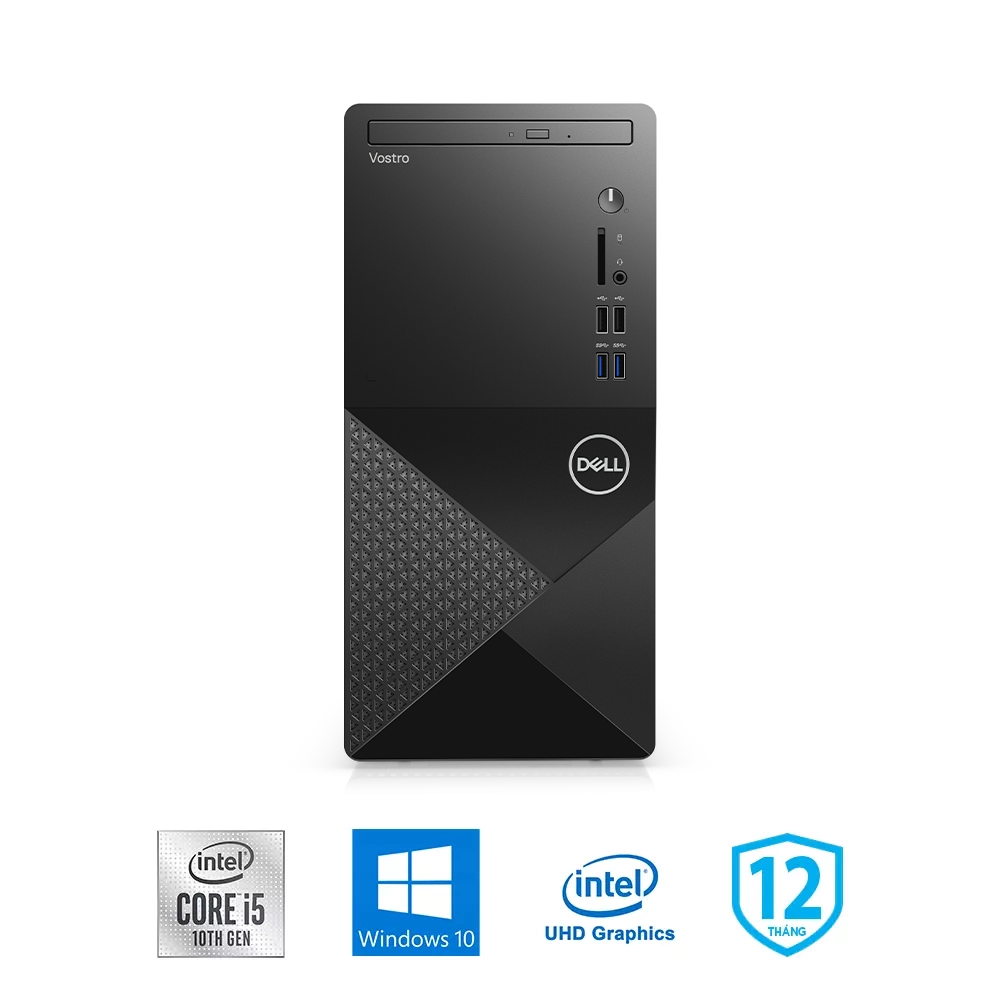 Máy bộ Dell Vostro 3888 MT RJMM6Y11 (i5-10400, UHD 630, Ram 4GB, 1TB HDD, Windows 10 64-bit, USB Keyboard & Mouse)