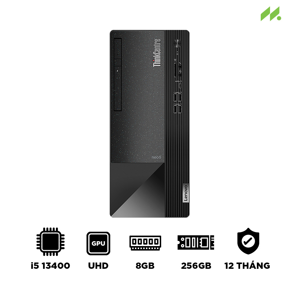 Máy bộ Lenovo ThinkCentre Neo 50t Gen 4 12JB001GVA (i5-13400, UHD 730, RAM 8GB DDR4, 256GB SSD, USB Keyboard & Mouse, No OS)