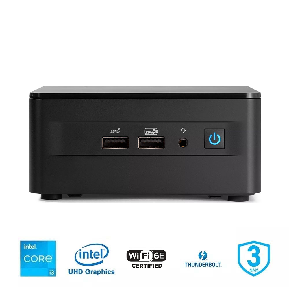 Máy tính Mini PC Asus NUC 12 Pro Wall Street Canyon i3-1220P 90AB2WSH-MR4100