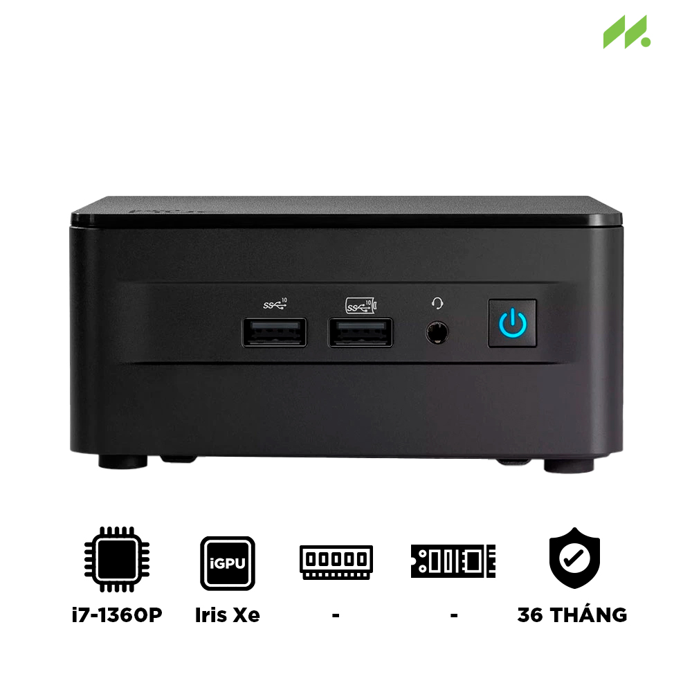 Máy tính Mini PC Asus NUC 13 Pro Tall Arena Canyon i7-1360P RNUC13ANHI70000