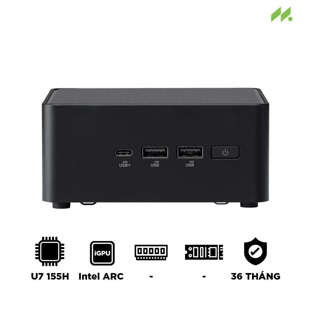 Máy tính Mini PC Asus NUC 14 Pro Tall RNUC14RVHU700000I (Ultra 7 155H, Arc Graphics)