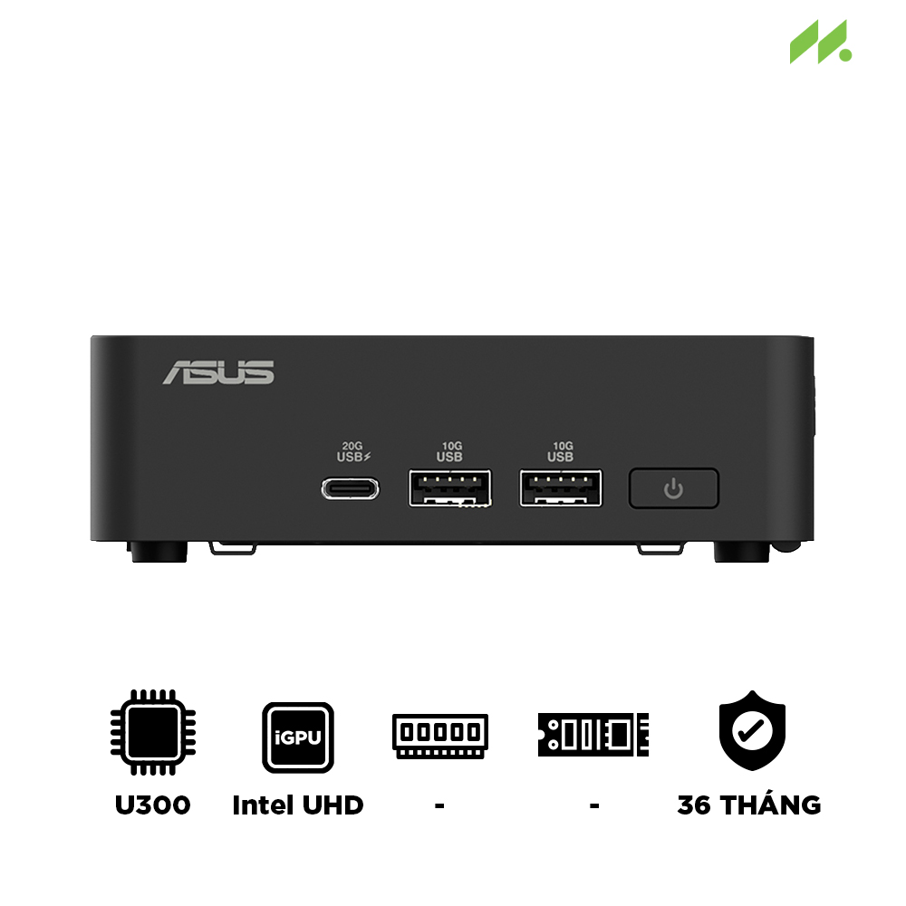 Máy tính Mini PC ASUS NUC 15 Pro Slim BNUC15CRLIP00000 (U300, Intel Graphics)