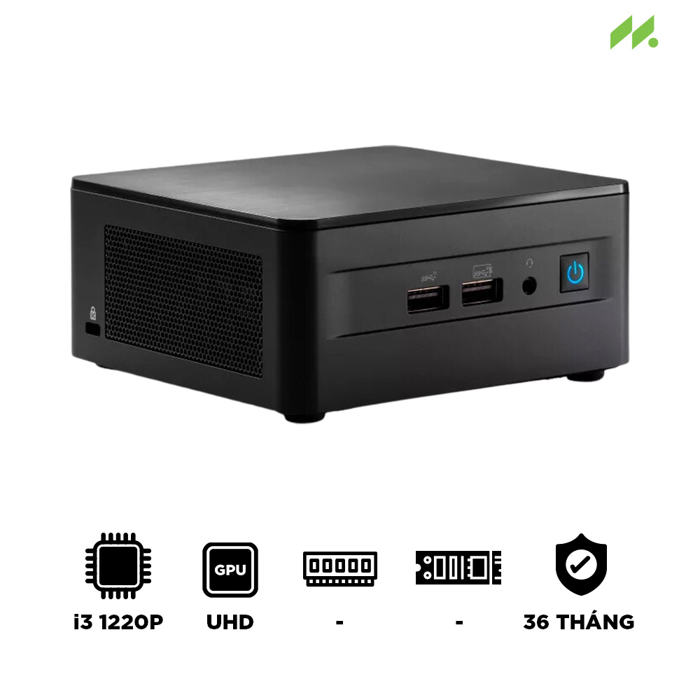 Máy tính Mini PC Intel NUC 12 Pro Wall Street Canyon i3-1220P RNUC12WSHI30Z00