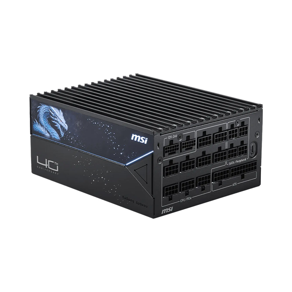 Nguồn máy tính MSI MEG Ai1600T PCIE5 1600W 80 Plus Titanium DRACO EPIC EDITION