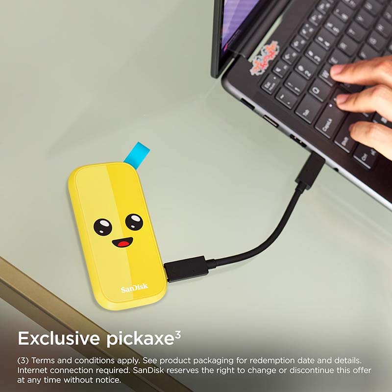 Ổ cứng di động SSD 1TB SanDisk Fortnite Peely Edition 800MB/s SDSSDE3