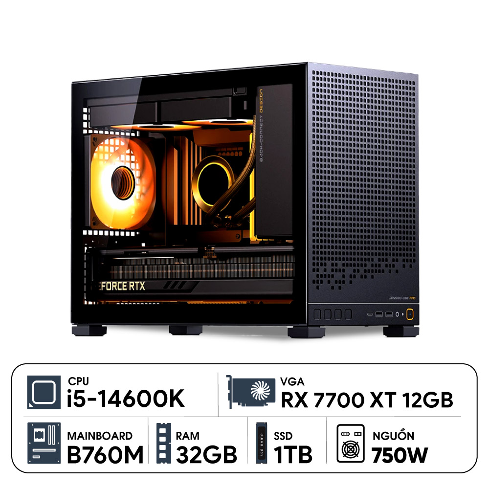 PC ST i5-RX7700XT (i5-14600K, RX 7700 XT OC 12GB, Ram 32GB, SSD 1TB, 750W)