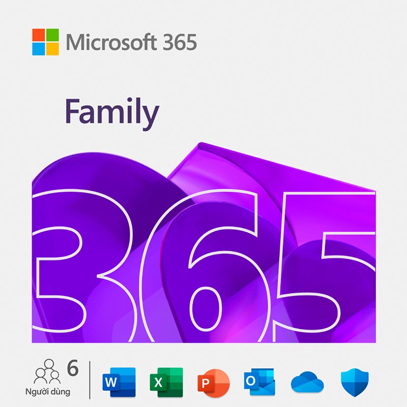 Phần mềm Microsoft Office 365 Family all language 1YR 6GQ-00083