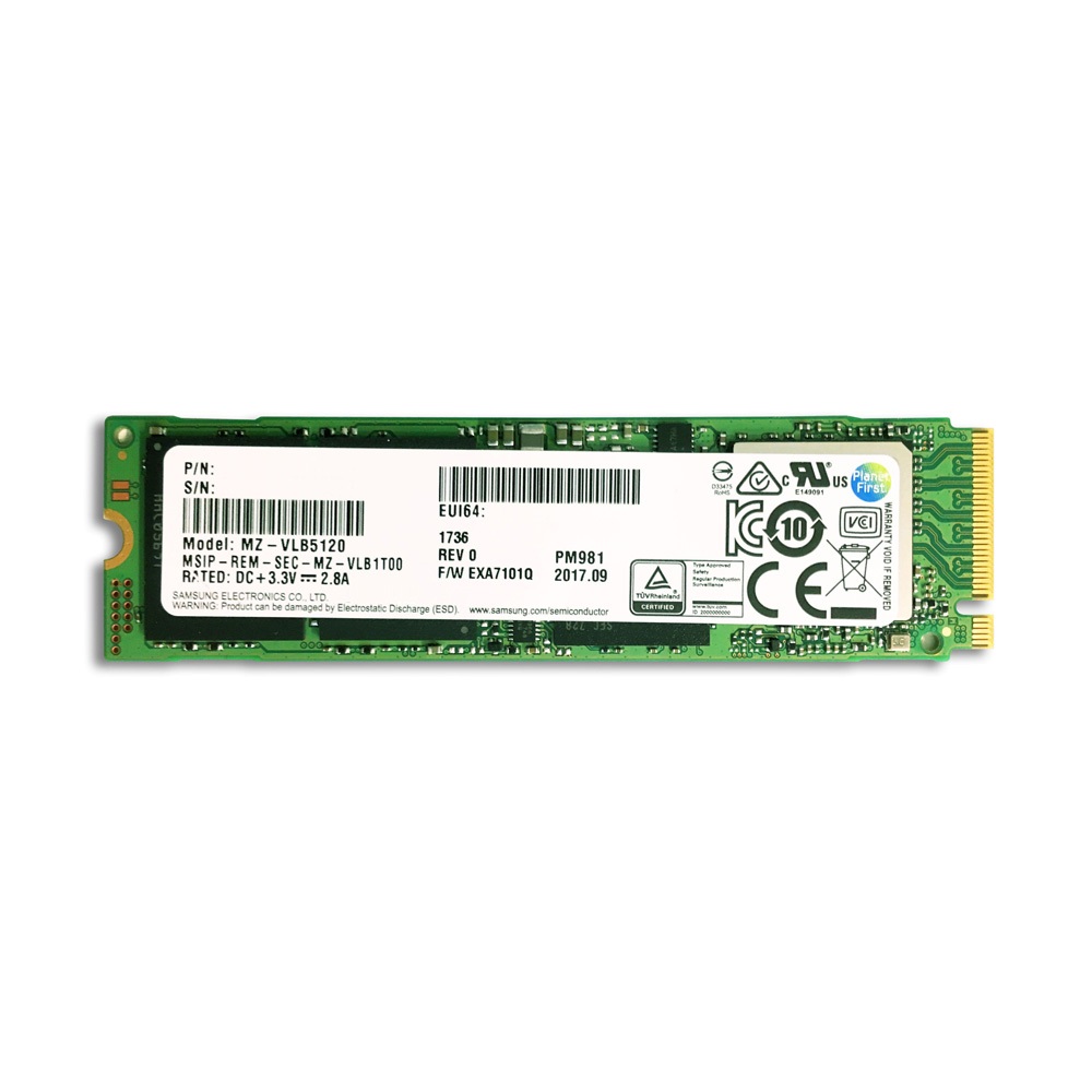 SSD Samsung NVMe PM981a M.2 PCIe Gen3 x4 1TB MZ-VLB1T0B