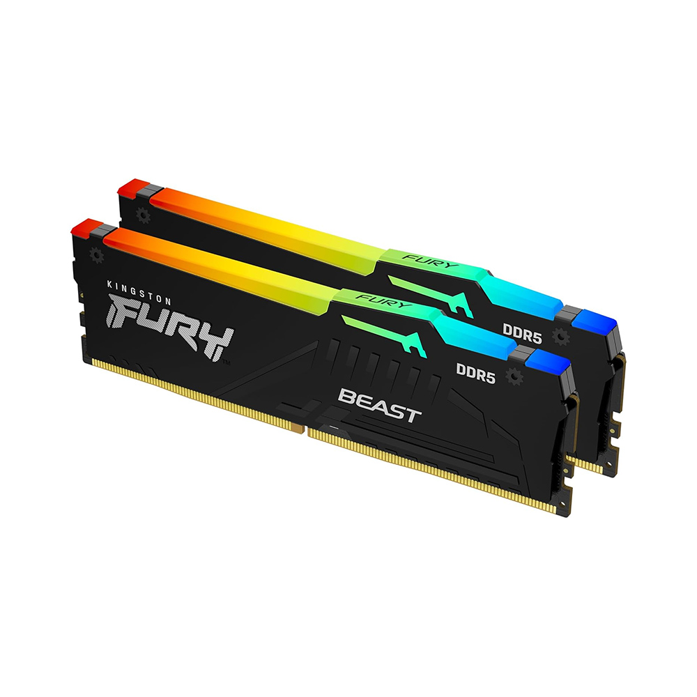 RAM PC Kingston Fury Beast RGB 32GB 6000MHz DDR5 (2x16GB) KF560C36BBE2AK2-32WP