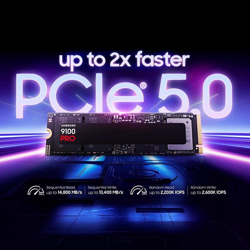 Samsung 9100 Pro 2TB PCIe Gen5 x4 NVMe MZ-VAP2T0BW