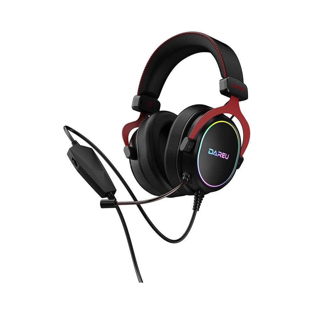 Tai Nghe Gaming Dareu EH925L Black Red Pro Multi Led