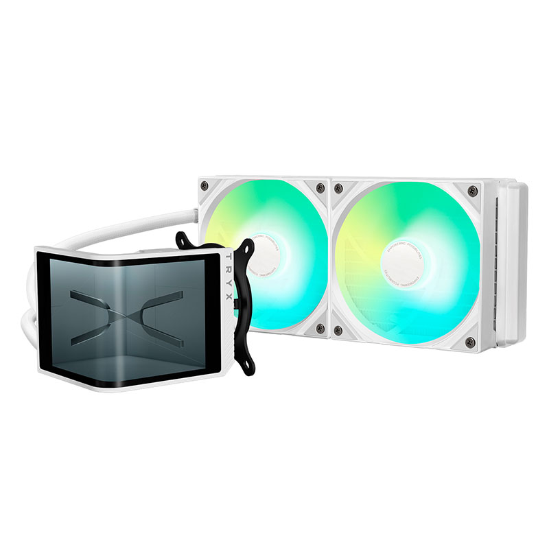 Tản nhiệt nước AIO TRYX PANORAMA SE 240 ARGB Rotatable AMOLED White L-P240L-AM2M-G0W