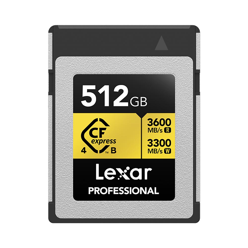 Thẻ nhớ CFexpress 4.0 Lexar Professional 512GB Type B GOLD Series LCXEXP4512G-RNENG