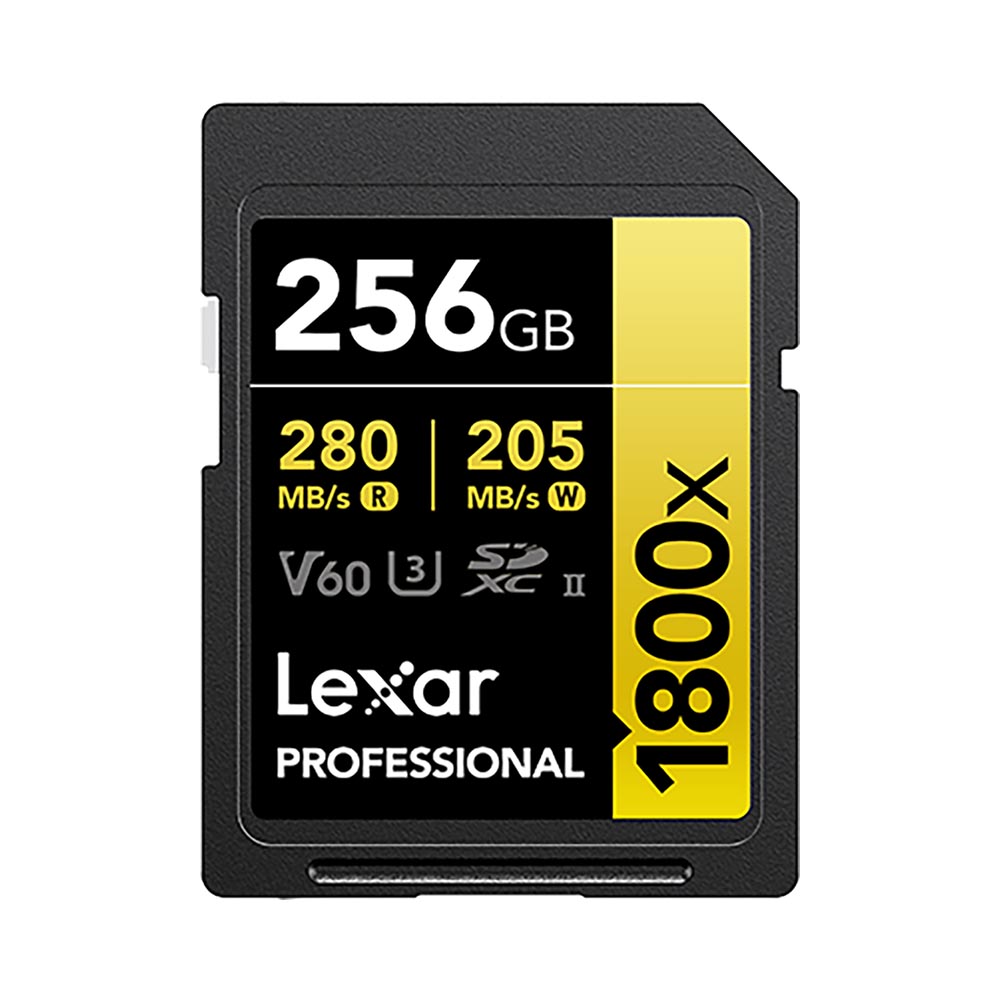 Thẻ nhớ SDXC Lexar Professional 1800x UHS-II U3 256GB 280MB/s GOLD Series LSD1800256G-BNNNG