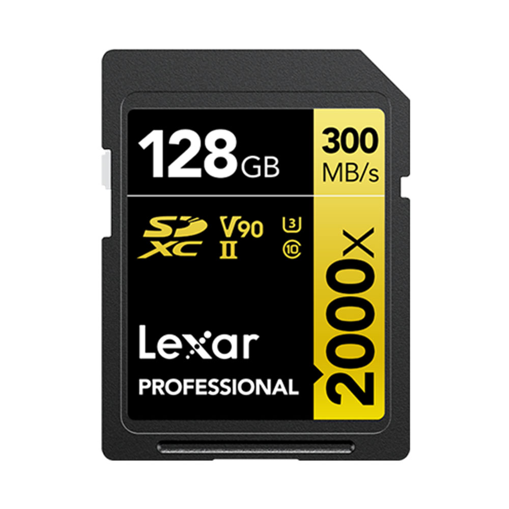 Thẻ nhớ SDXC Lexar Professional 2000x UHS-II U3 128GB 300MB/s GOLD Series LSD2000128G-BNNNG