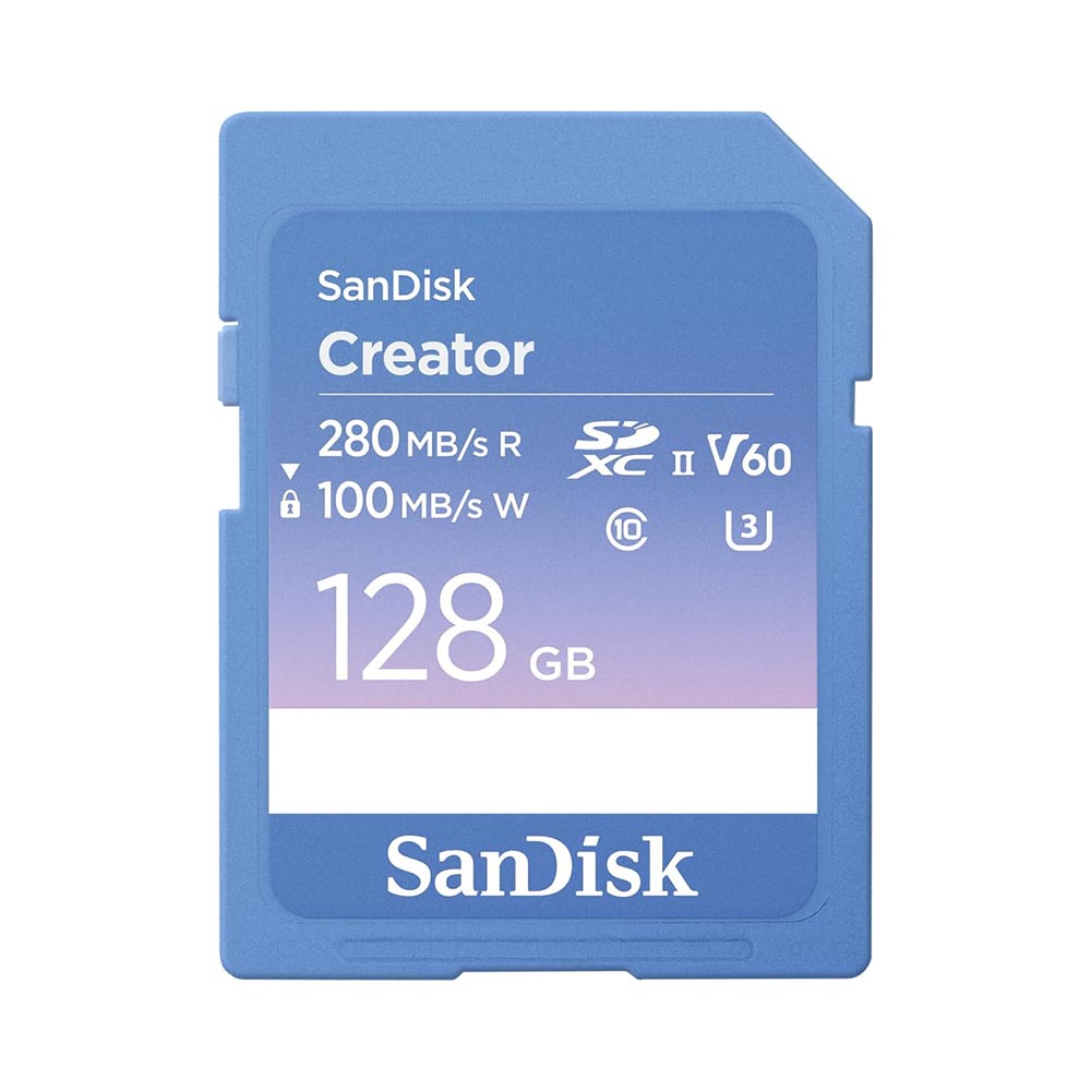 Thẻ nhớ SDXC SanDisk Creator UHS-II V60 128GB 280MB/s SDSDXEP-128G-GNCIS