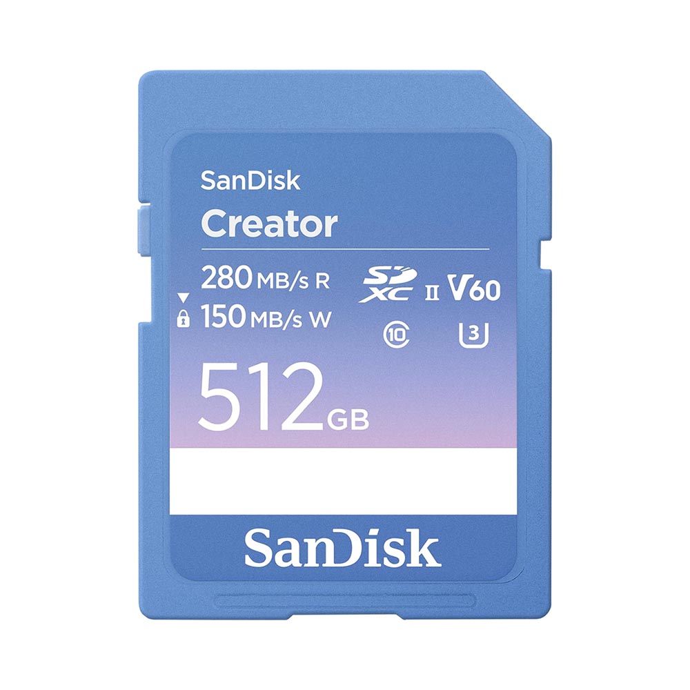 Thẻ nhớ SDXC SanDisk Creator UHS-II V60 512GB 280MB/s SDSDXEP-512G-GNCIS