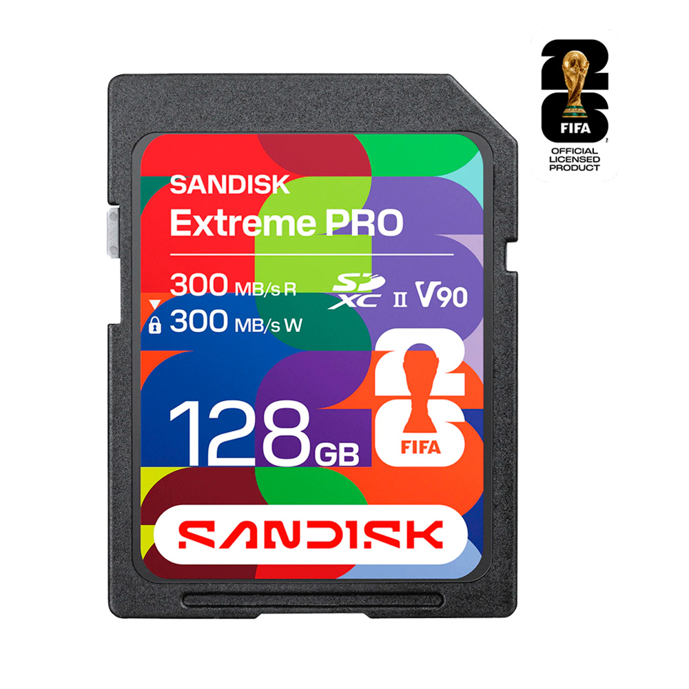 Thẻ nhớ SDXC SanDisk Extreme Pro UHS-II V90 FIFA World Cup 2026 Edition 128GB 300MB/s SDSDXDM-128G-GN4IH