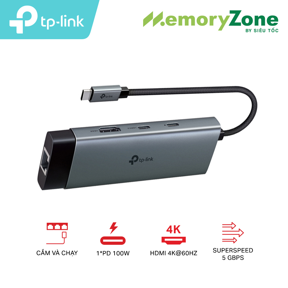 Bộ chia USB Type-C ra 6 cổng TP-Link UH6120C