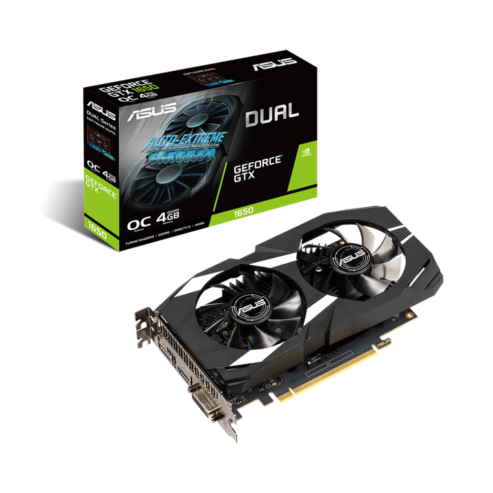 VGA Asus Dual GeForce GTX 1650 OC Edition 4GB GDDR5 DUAL-GTX1650-O4G
