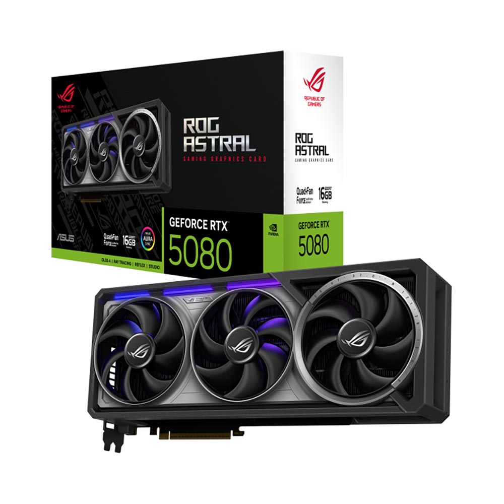 VGA Asus ROG Astral GeForce RTX 5080 16GB GDDR7 ROG-ASTRAL-RTX5080-16G-GAMING
