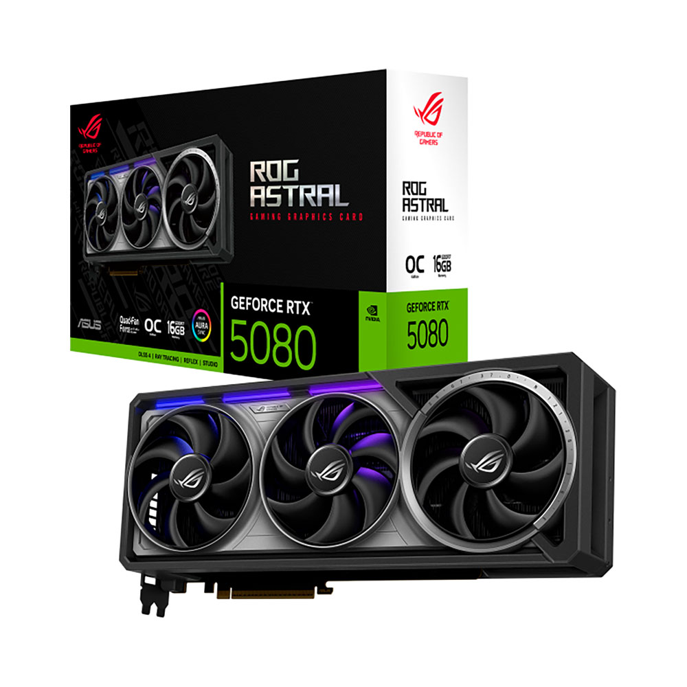 VGA Asus ROG Astral GeForce RTX 5080 OC Edition 16GB GDDR7