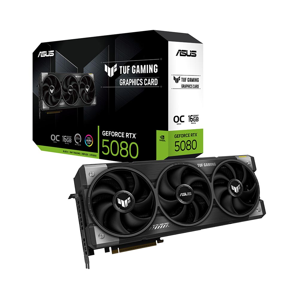 VGA Asus TUF Gaming GeForce RTX 5080 16GB GDDR7 OC Edition TUF-RTX5080-O16G-GAMING