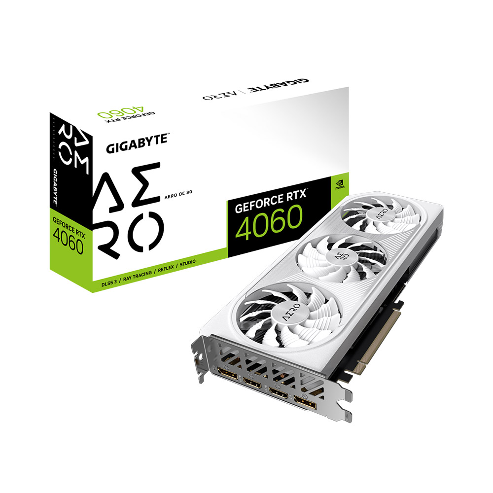 VGA Gigabyte GeForce RTX 4060 AERO OC 8GB GDDR6 GV-N4060AERO-OC-8GD