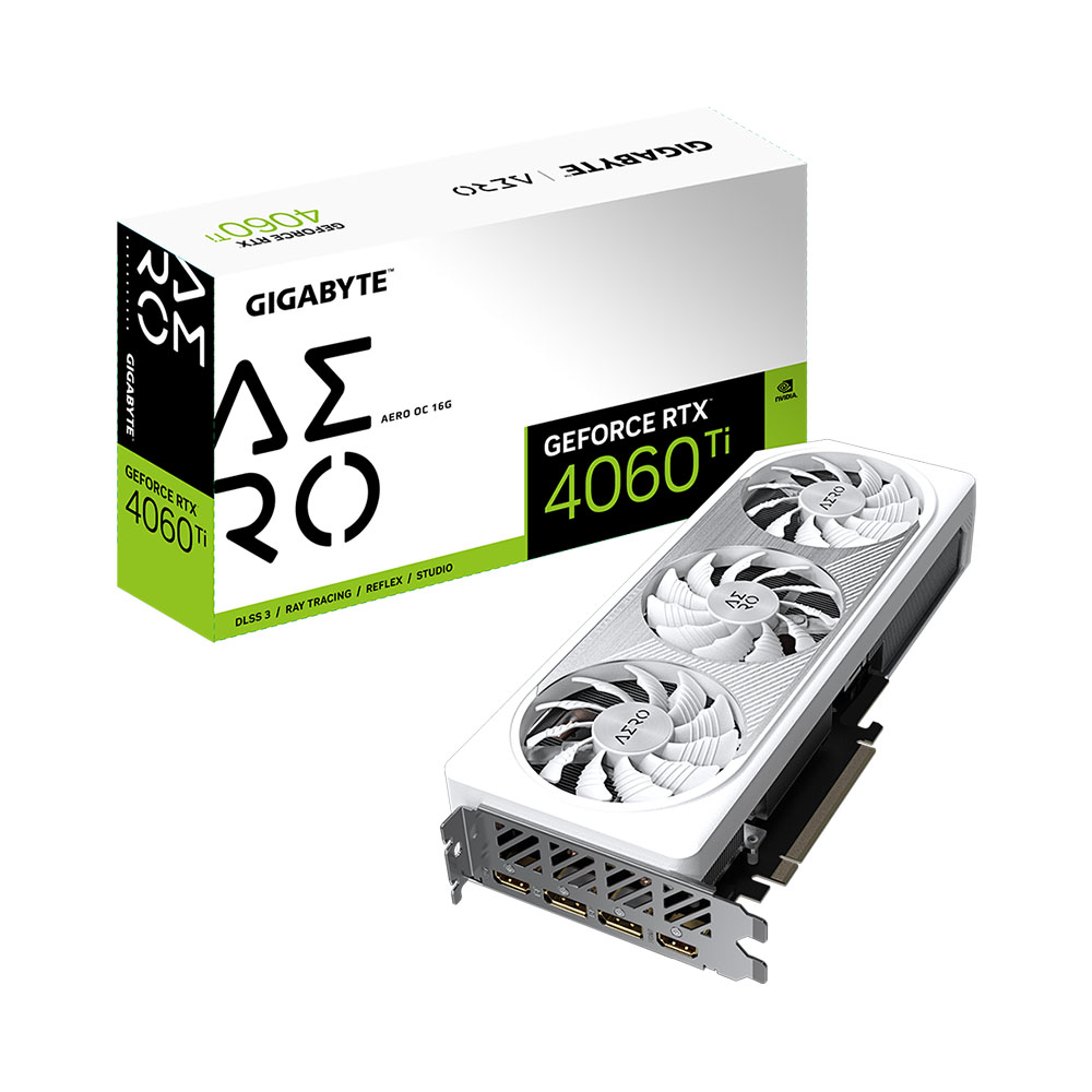 VGA Gigabyte GeForce RTX 4060 Ti AERO OC 16G GDDR6 GV-N406TAERO-OC-16GD