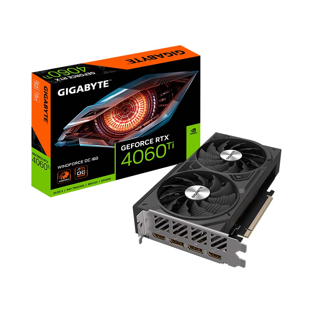 VGA Gigabyte GeForce RTX 4060 Ti WINDFORCE OC 16GB GDDR6 GV-N406TWF2OC-16GD