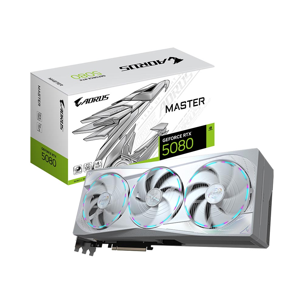 VGA Gigabyte GeForce RTX 5080 AORUS MASTER ICE 16GB GDDR7