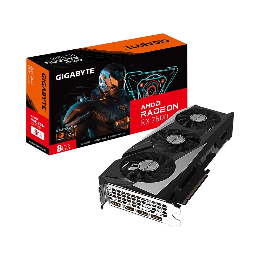 VGA Gigabyte Radeon RX 7600 GAMING OC 8G GDDR6 GV-R76GAMING OC-8GD