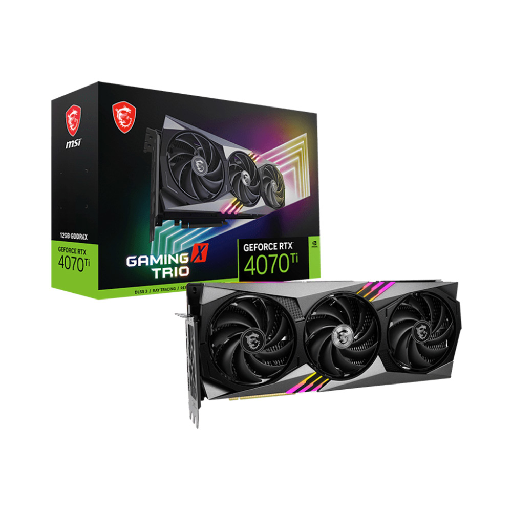 VGA MSI GeForce RTX 4070 Ti GAMING X TRIO 12G GDDR6X RTX-4070-Ti-GAMING-X-TRIO-12G