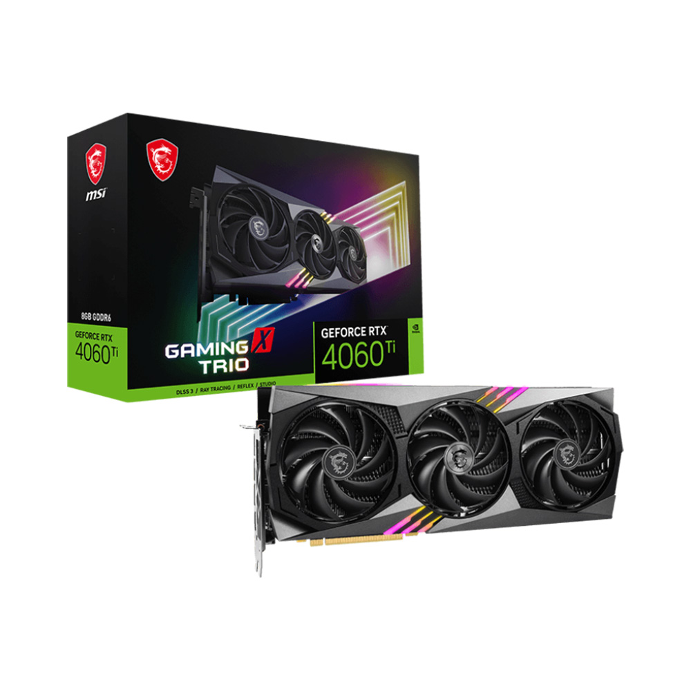 VGA MSI GeForce RTX 4060 Ti GAMING X TRIO 8G GDDR6 RTX-4060-Ti-GAMING-X-TRIO-8G
