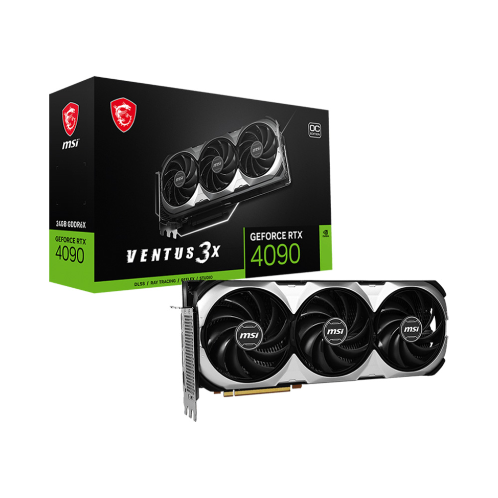 VGA MSI GeForce RTX 4090 VENTUS 3X 24G OC GDDR6X RTX-4090-VENTUS-3X-24G-OC