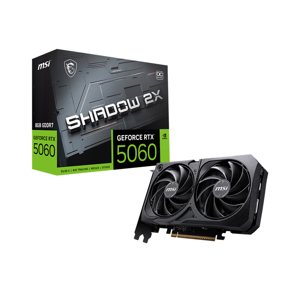 VGA MSI GeForce RTX 5060 SHADOW 2X OC 8GB GDDR7