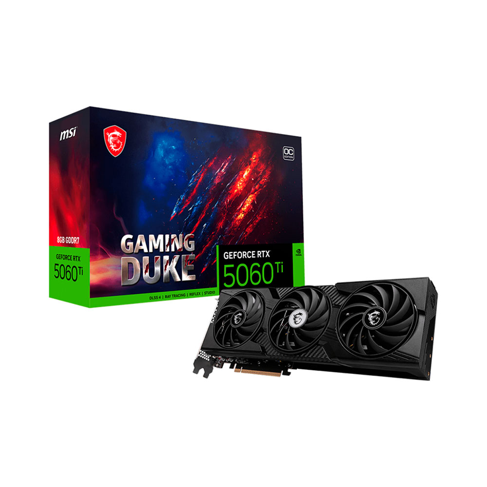 VGA MSI GeForce RTX 5060 Ti GAMING DUKE 3X OC 8GB GDDR7
