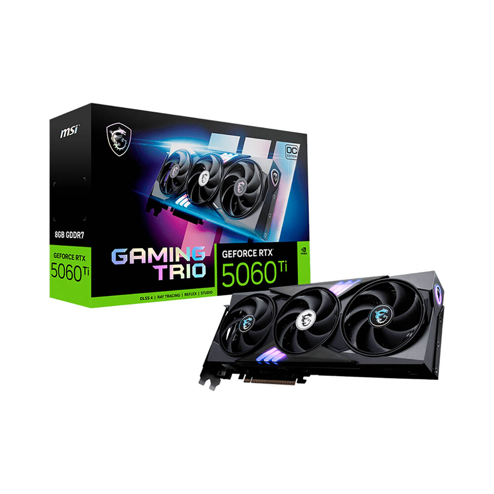VGA MSI GeForce RTX 5060 Ti GAMING TRIO OC 8GB GDDR7