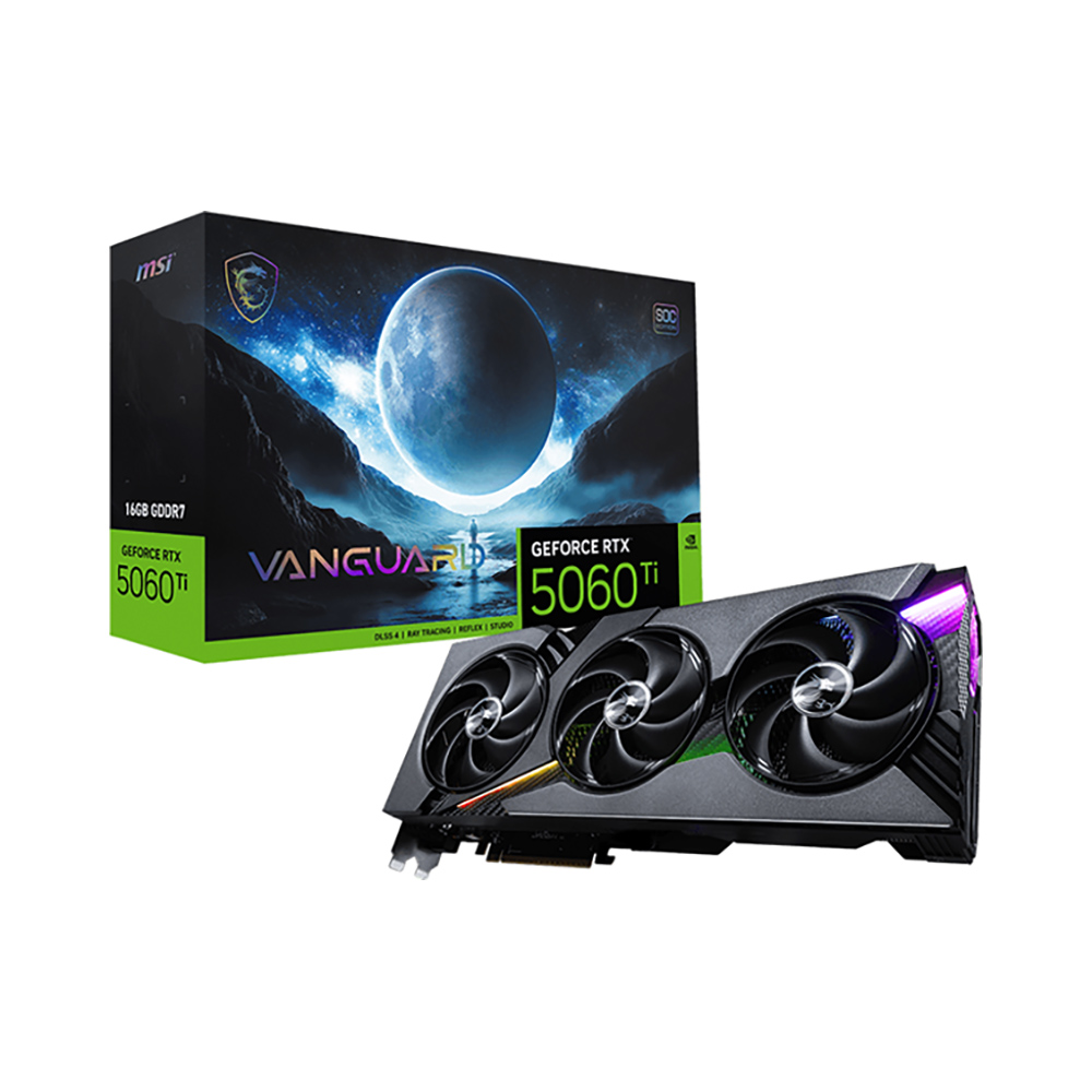 VGA MSI GeForce RTX 5060 Ti VANGUARD SOC 16GB GDDR7