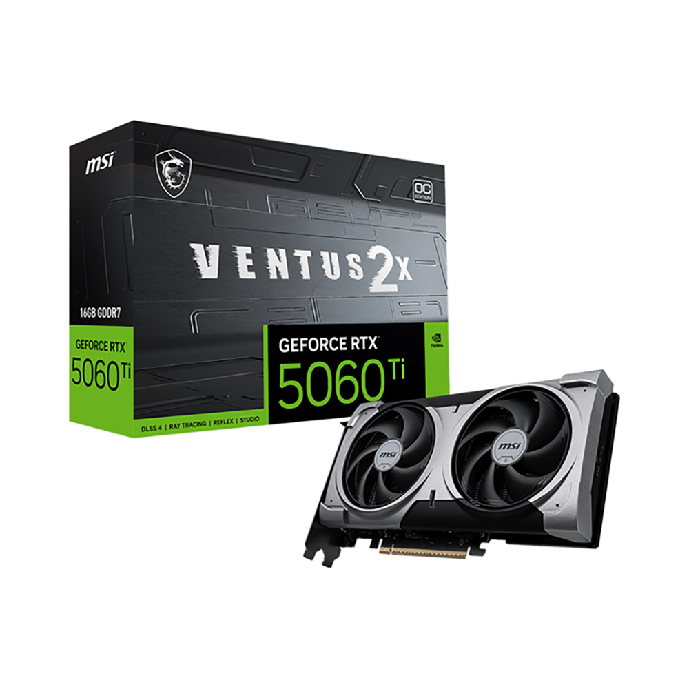 VGA MSI GeForce RTX 5060 Ti VENTUS 2X OC PLUS 16GB GDDR7