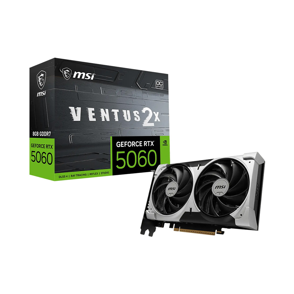 VGA MSI GeForce RTX 5060 VENTUS 2X OC V1 8GB GDDR7