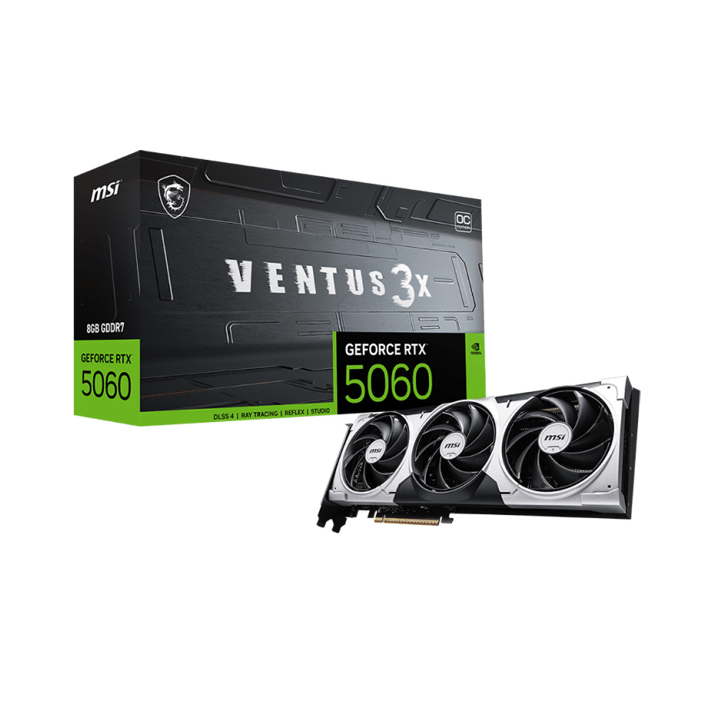 VGA MSI GeForce RTX 5060 VENTUS 3X OC 8GB GDDR7
