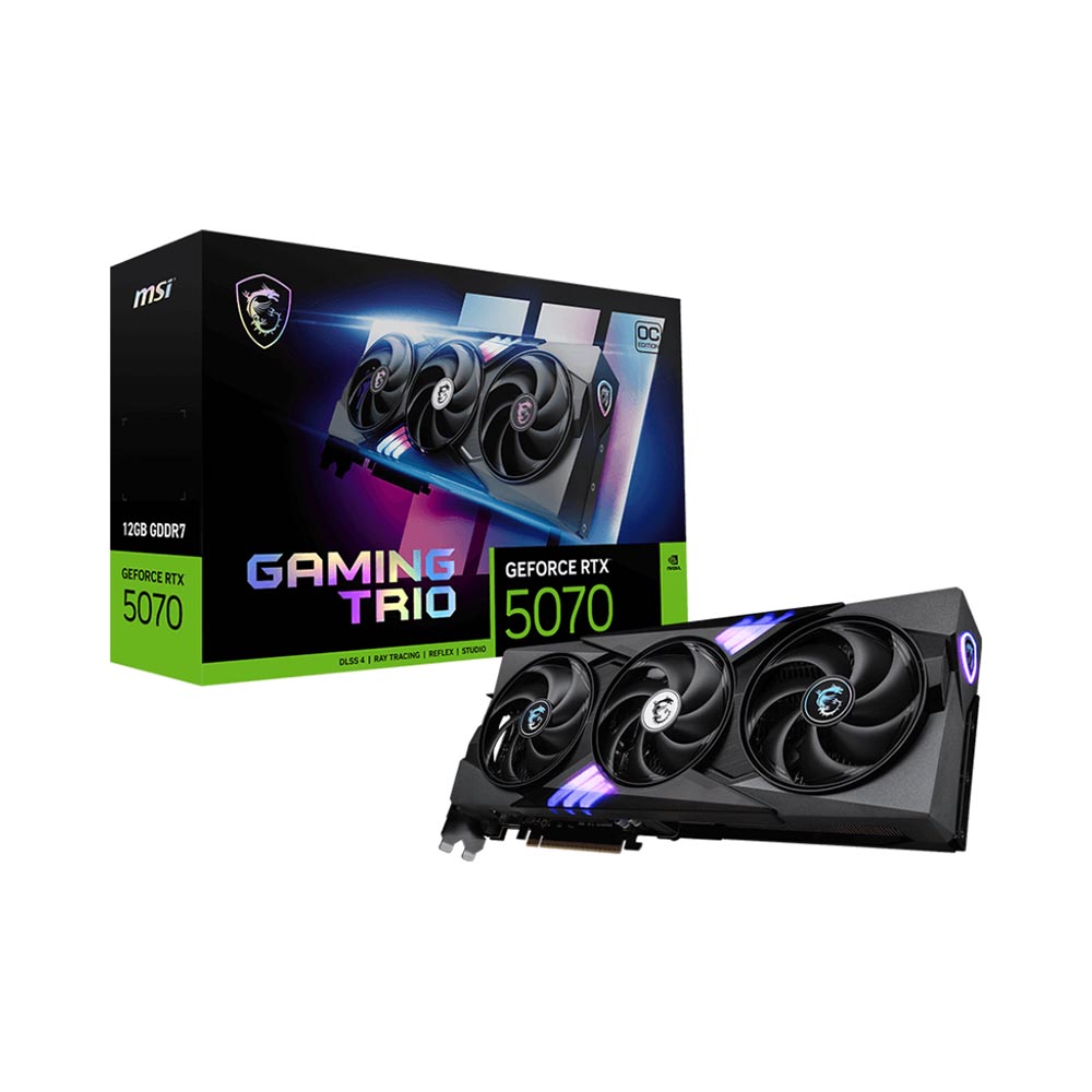 VGA MSI GeForce RTX 5070 GAMING TRIO OC 12GB GDDR7