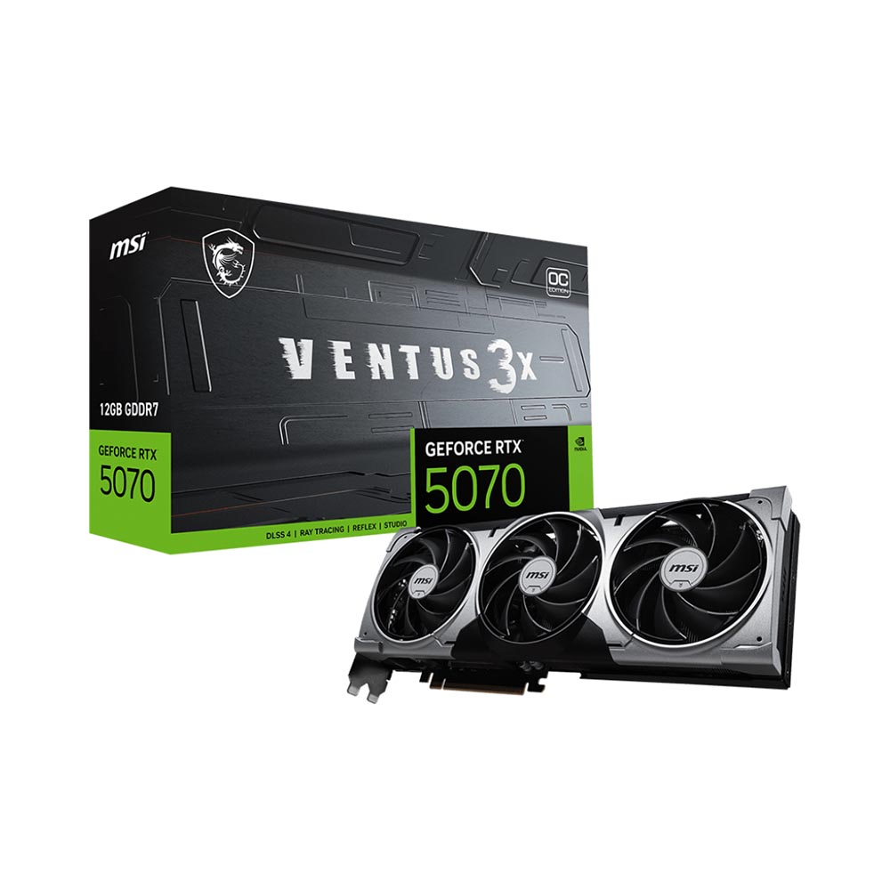 VGA MSI GeForce RTX 5070 VENTUS 3X OC 12GB GDDR7