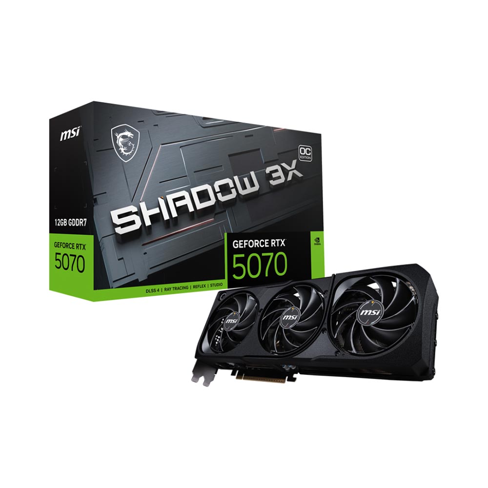 VGA MSI GeForce RTX 5070 12GB SHADOW 3X OC GDDR7