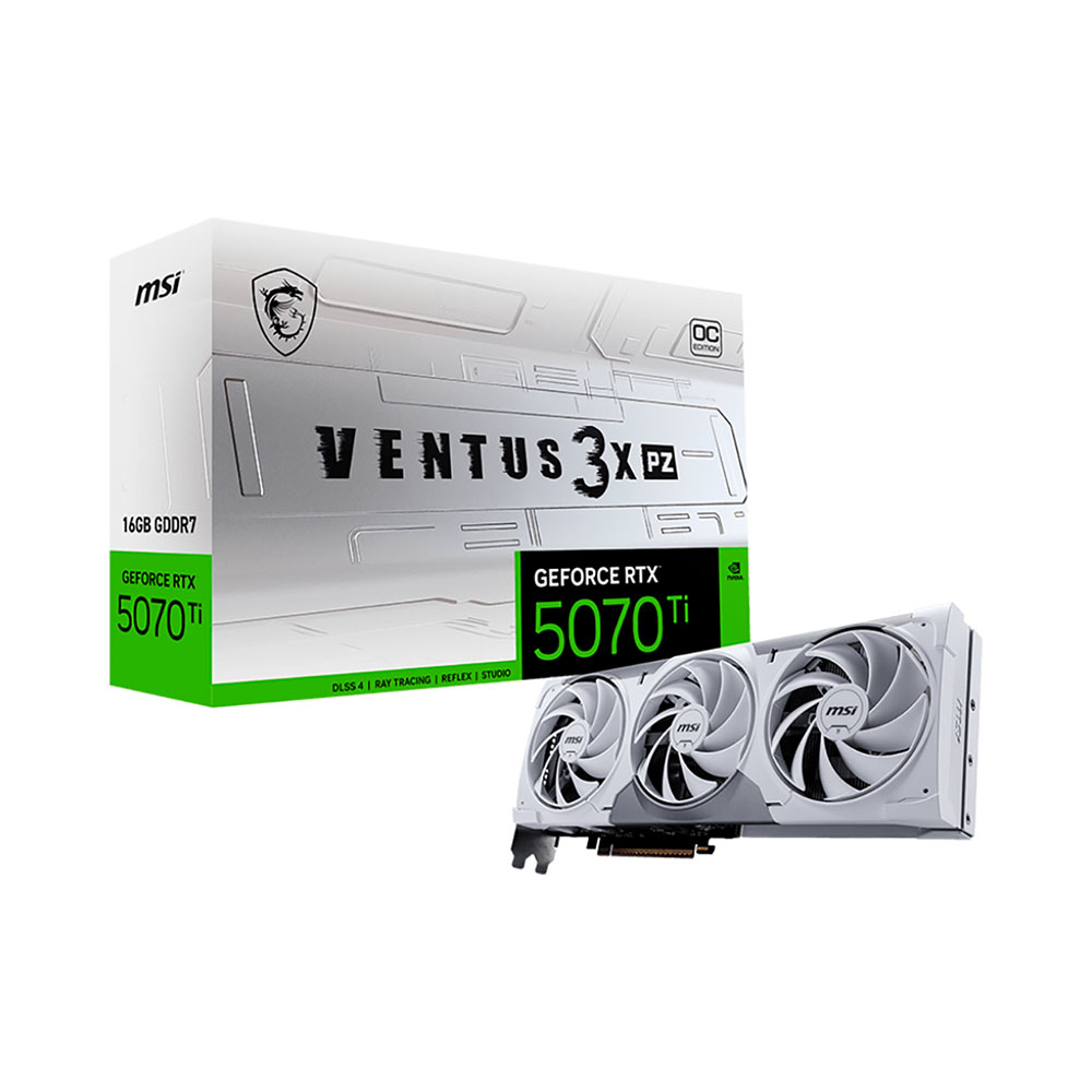 VGA MSI GeForce RTX 5070 Ti VENTUS 3X PZ OC 16GB GDDR7