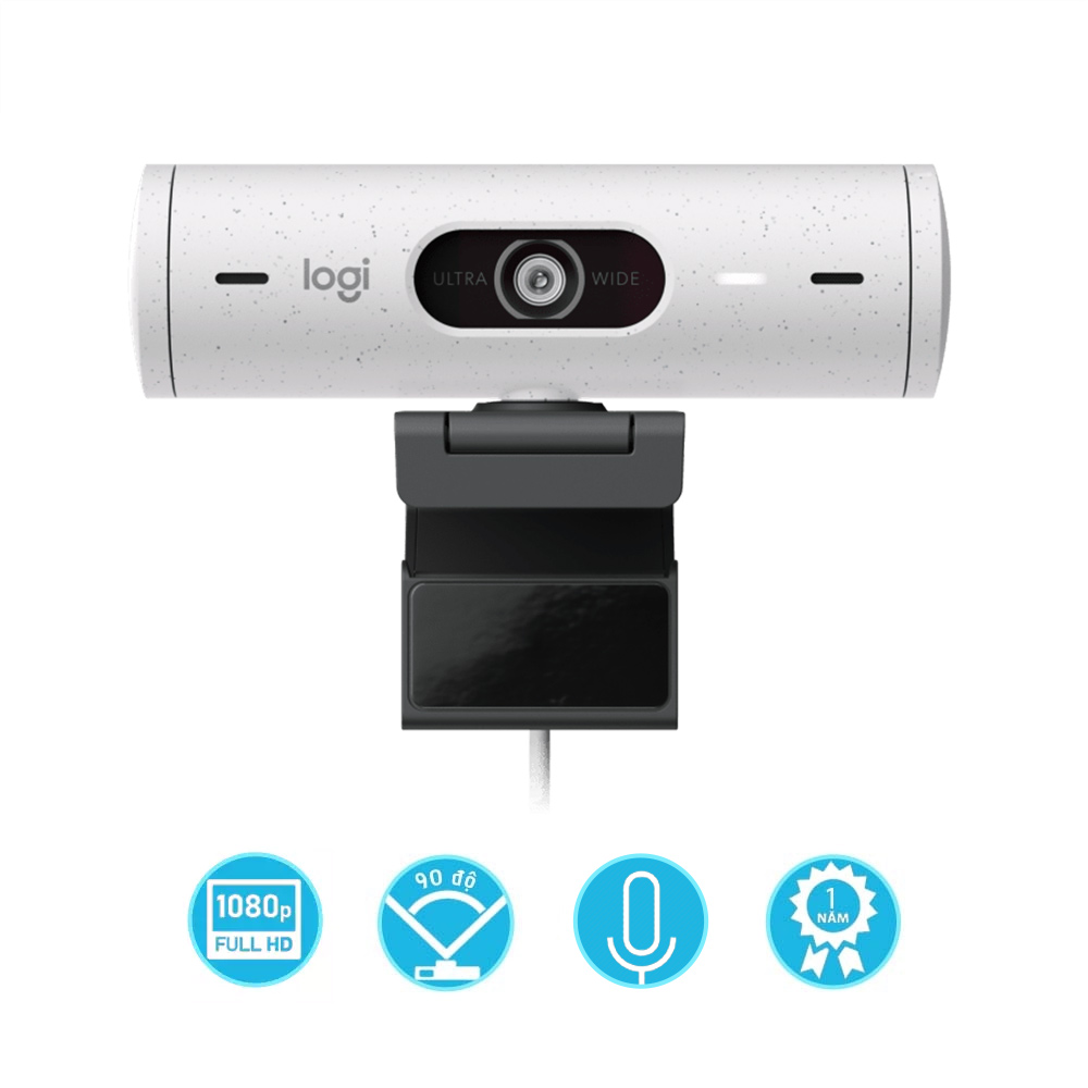 Webcam máy tính Logitech Brio 500 White 960-001429