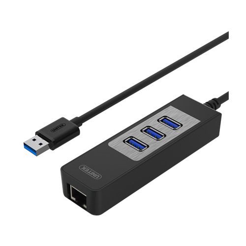 Bộ chia USB 3.0 ra 3 cổng USB 3.0 with Lan Gigabit Unitek Y-3045C